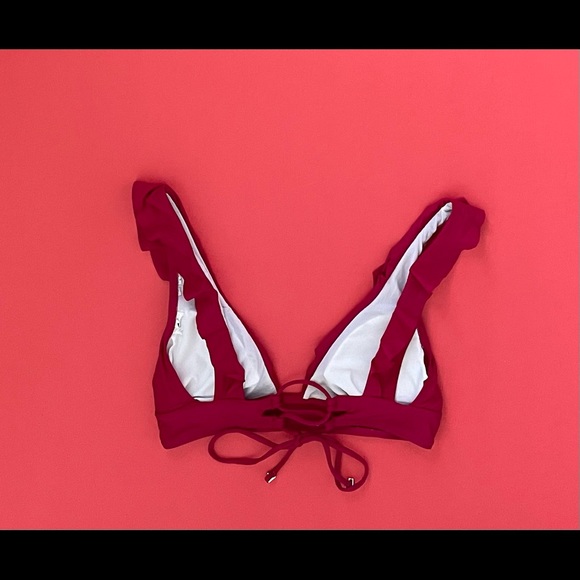 Guess Red Ruffle Bikini Top - Picture 4 of 4